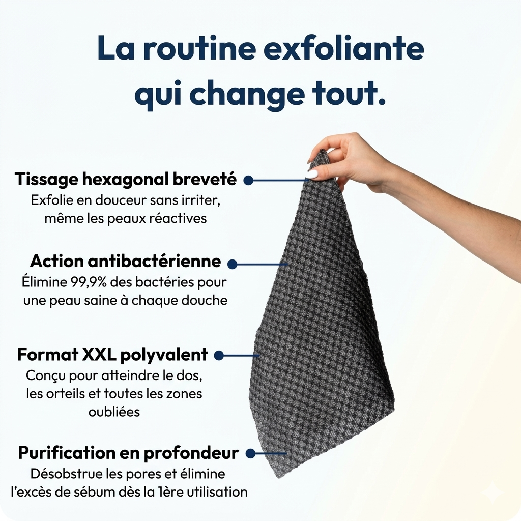 Pura, Serviette Exfoliante Antibactériennes