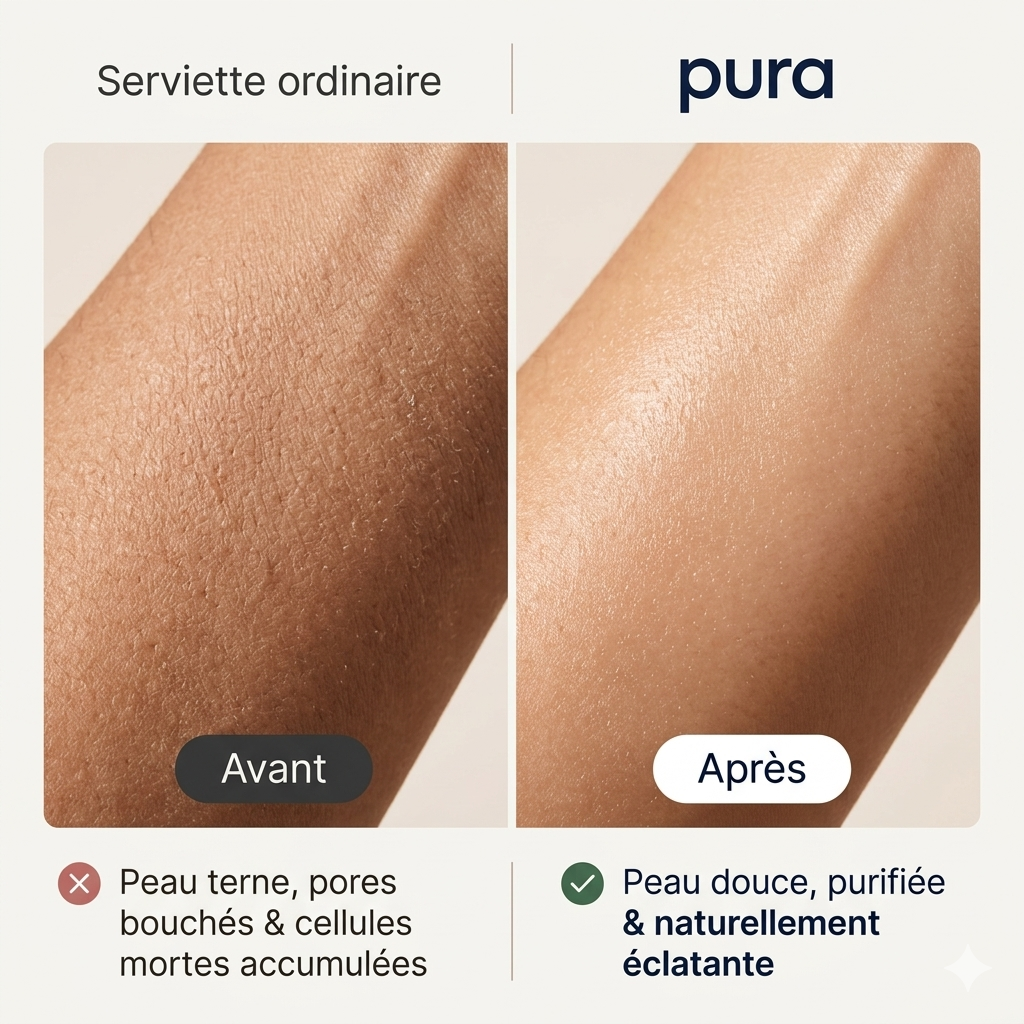 Pura, Serviette Exfoliante Antibactériennes